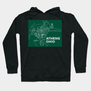 Athens Ohio Map Hoodie